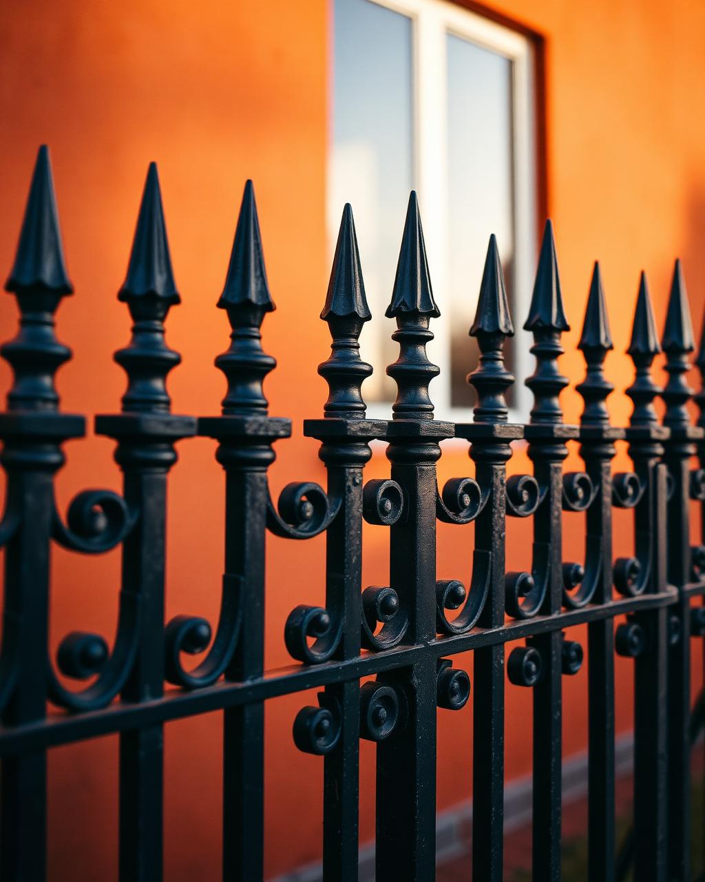 Wrought iron fence
